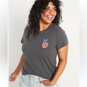 Old Navy Charcoal Peace Sign Tee